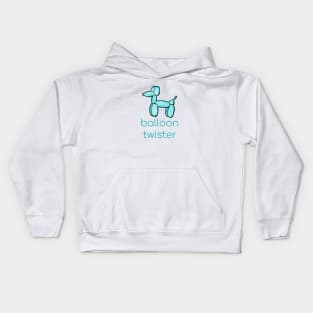 Watercolor Balloon Twister (Teal) Kids Hoodie